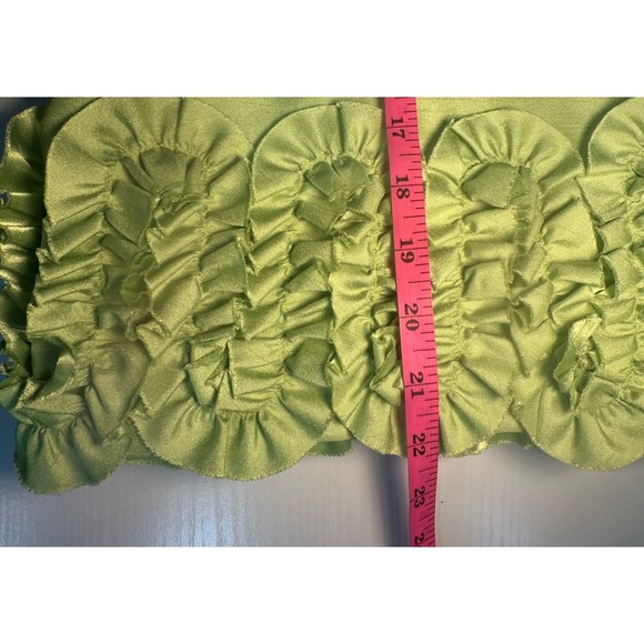 Nicolette 2pcs Skirt Suit Set Women's Size 12 Chatreuse Green Lined Vintage - Picture 9 of 14